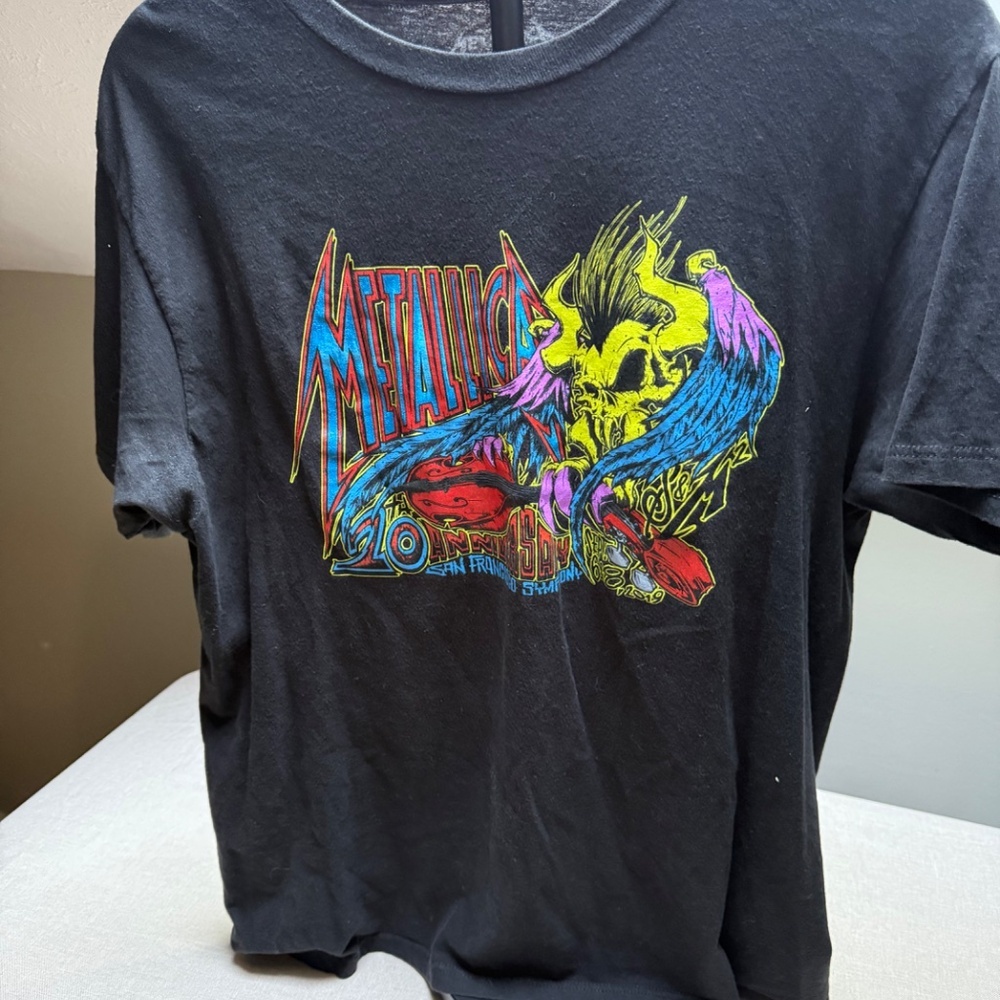 Metallica 20th Anniversary Concert San Francisco T Shirt Size Large - Picture 2 of 10